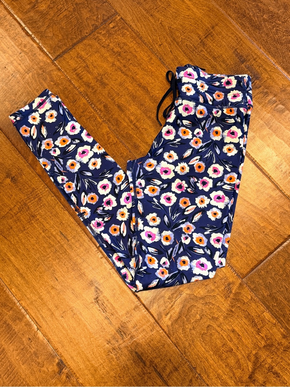 The Upside Navy Floral Drawstring Women’s Leggings